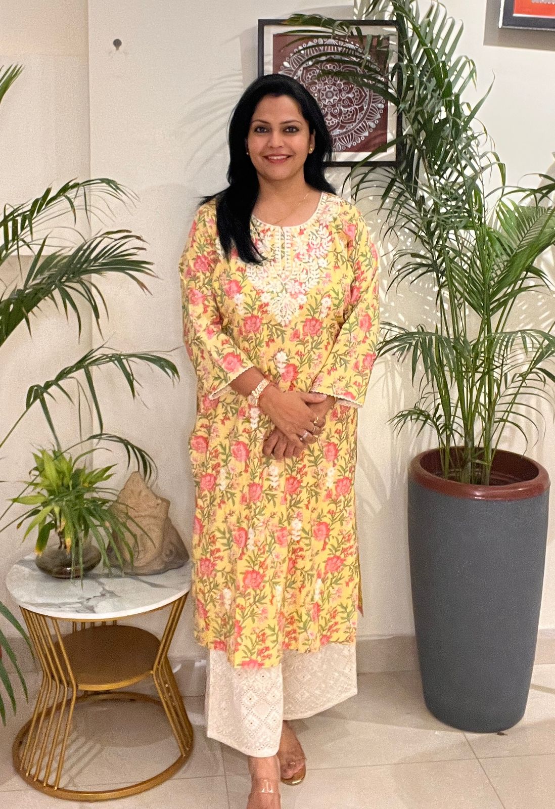 COTTON BLOCK PRINT KURTIE