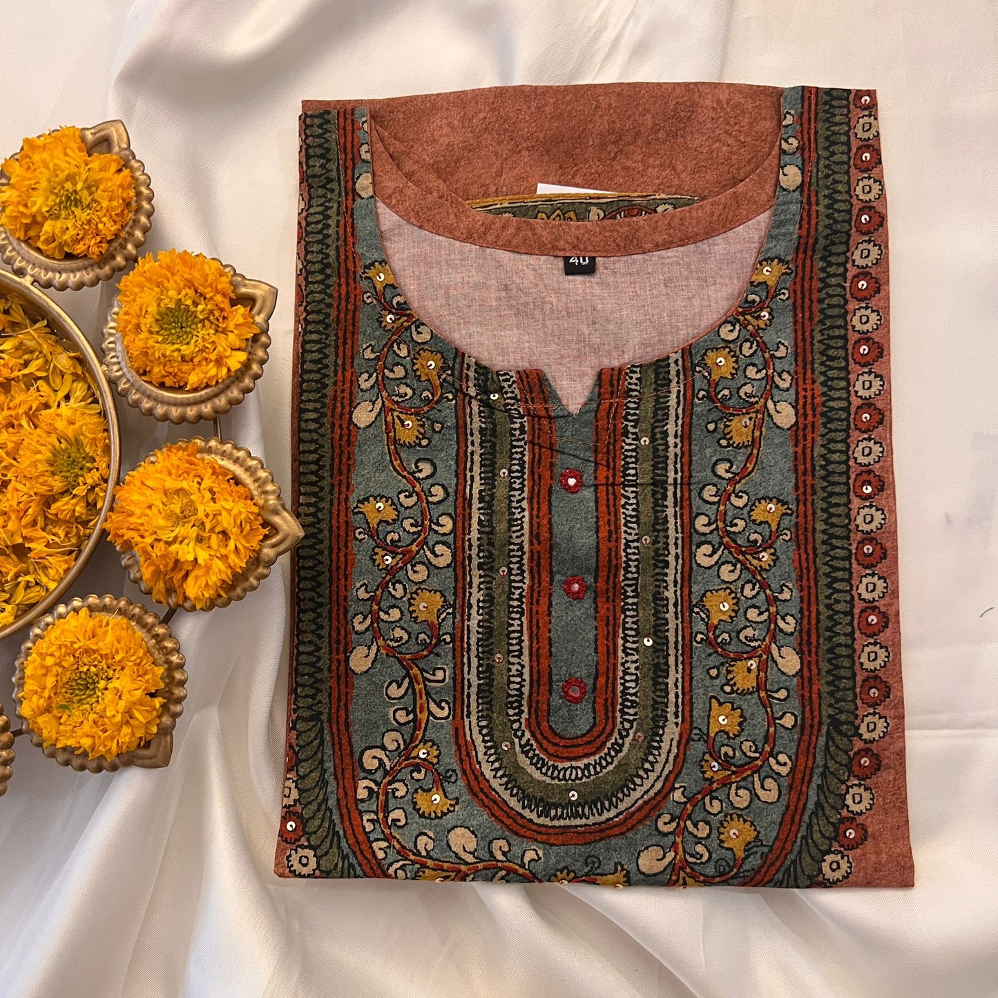 COTTON KALAMKARI KURTI