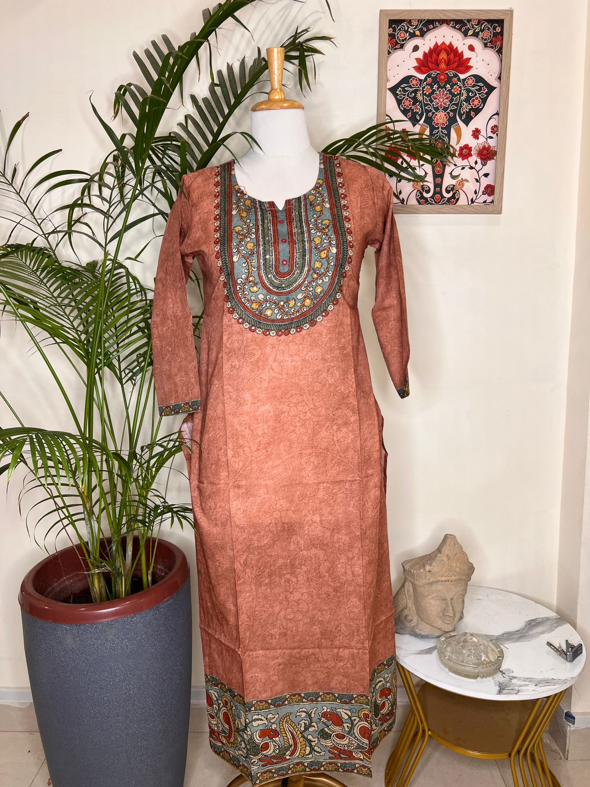 COTTON KALAMKARI KURTI