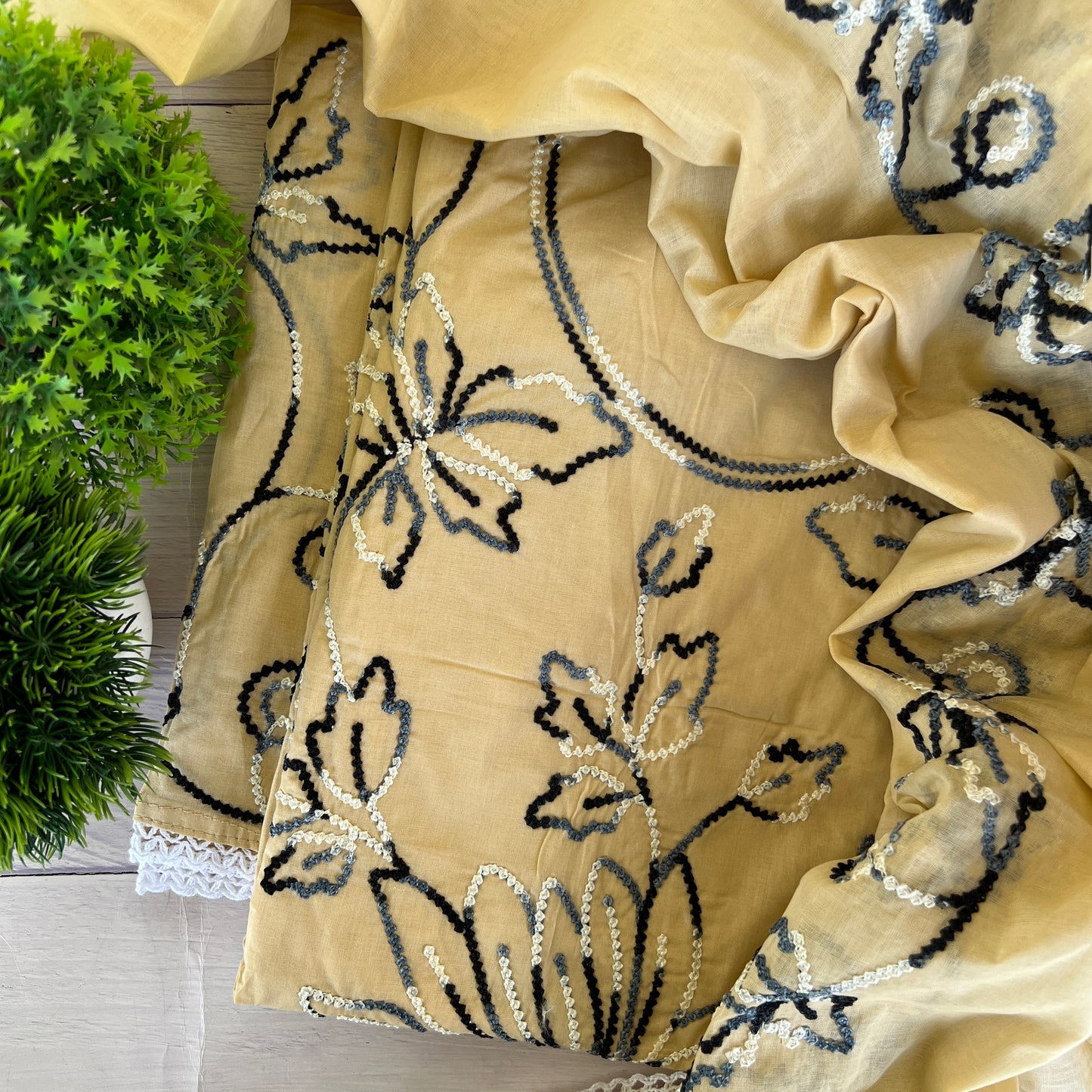 COTTON EMBROIDERY SUIT