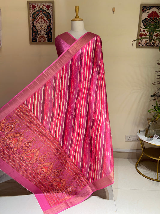 COTTON SILK LEHRIYA SAREE