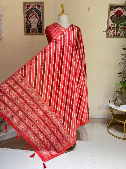 COTTON SILK LEHRIYA SAREE