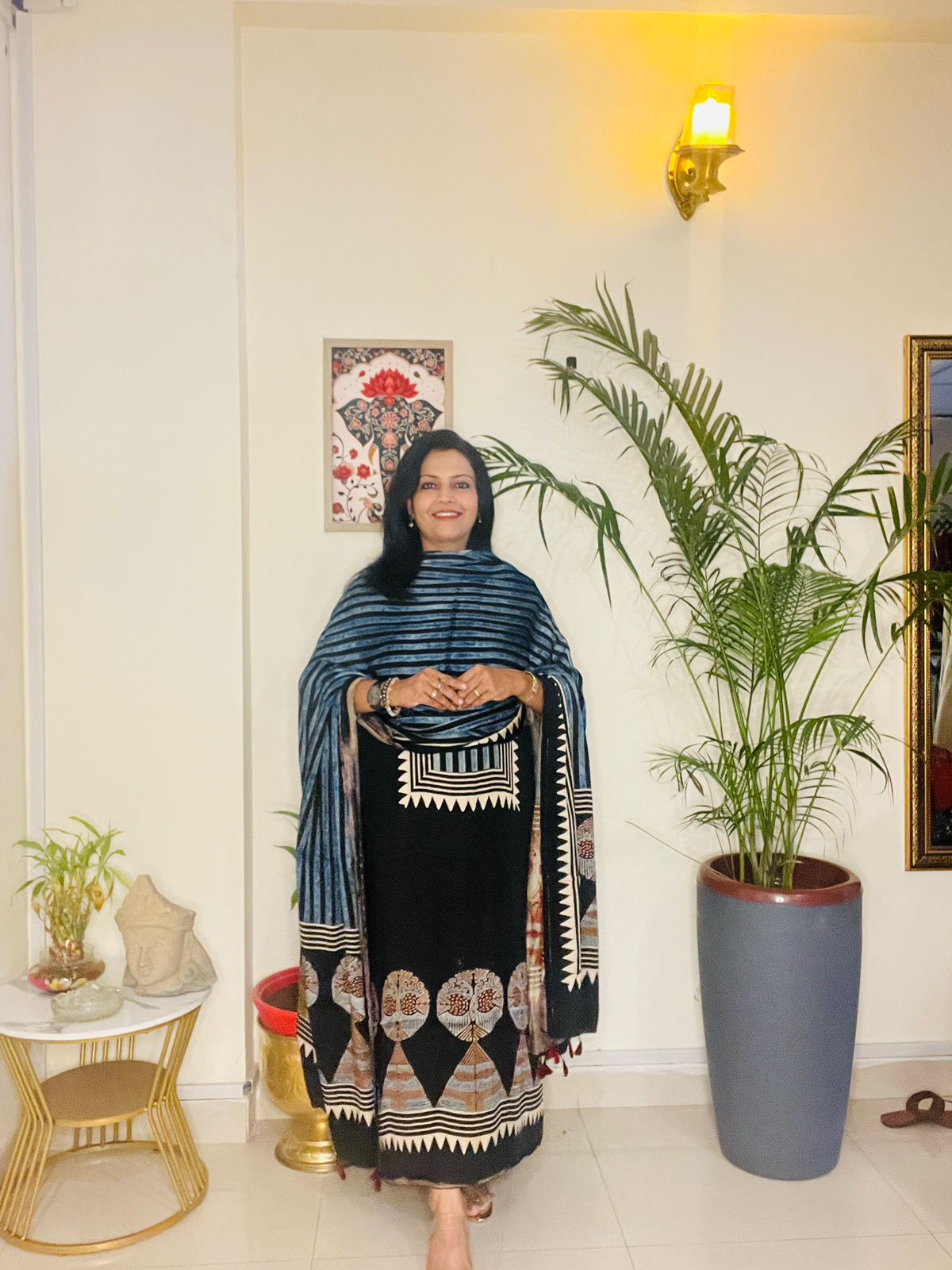 AJRAKH MODAL SILK SUIT