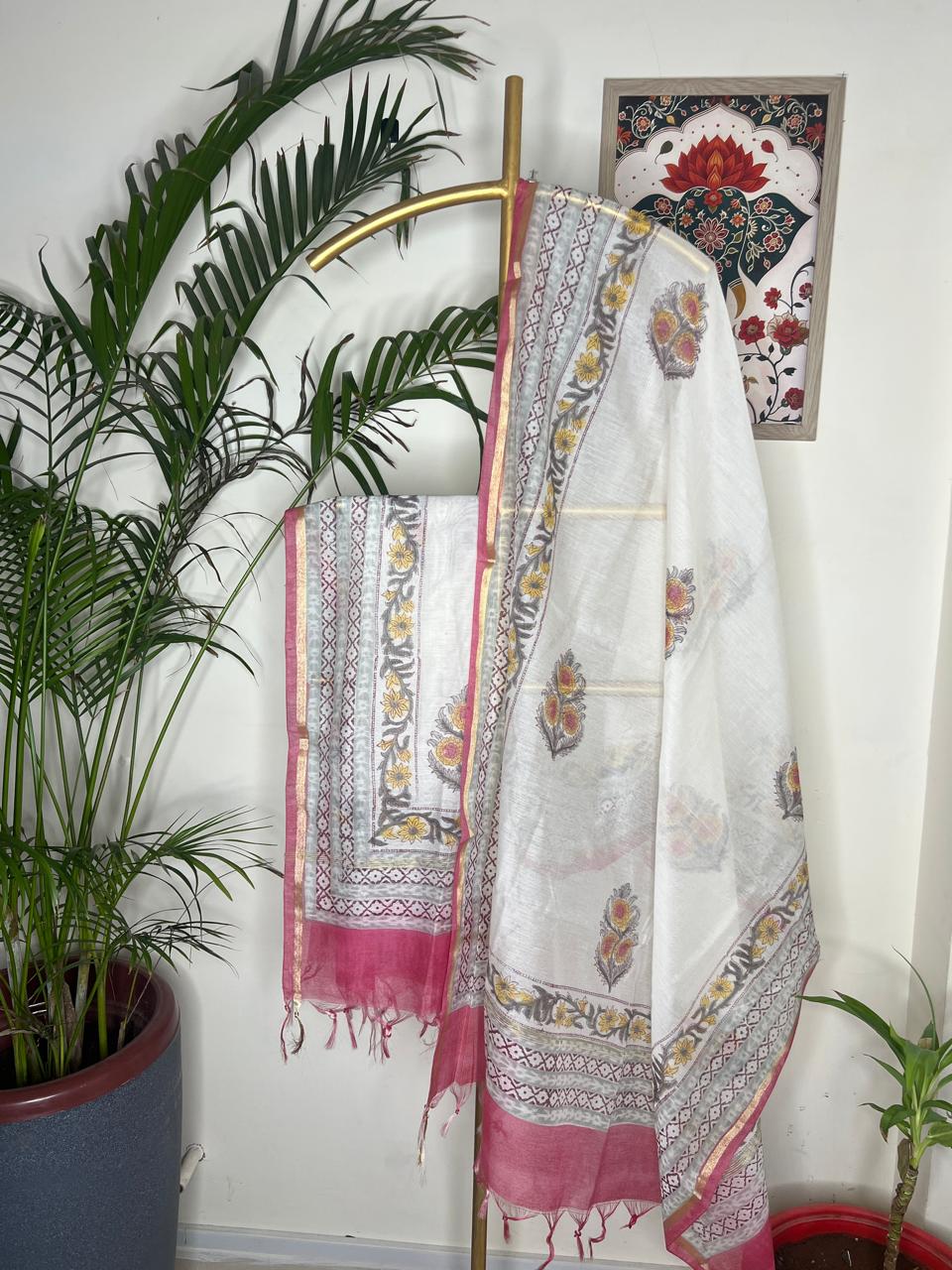 COTTON CHANDERI DUPATTA