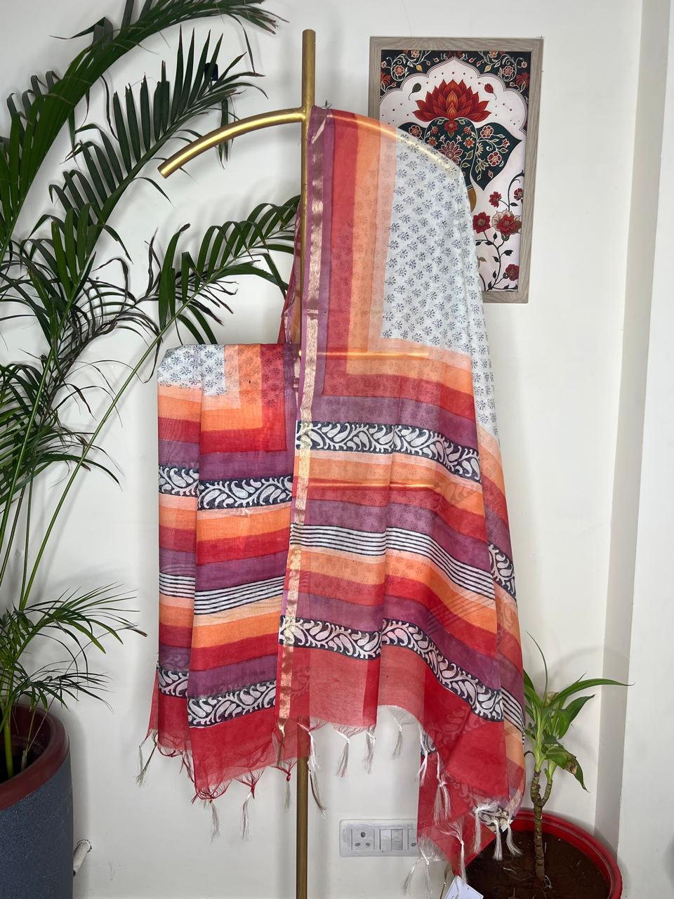 COTTON CHANDERI DUPATTA