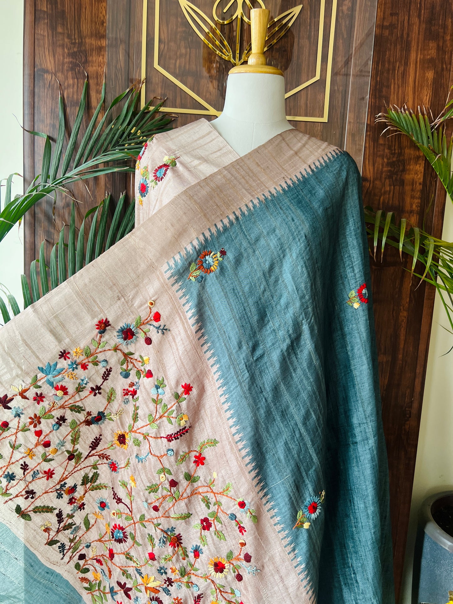 SEMI TUSSER SAREE (PH4389)