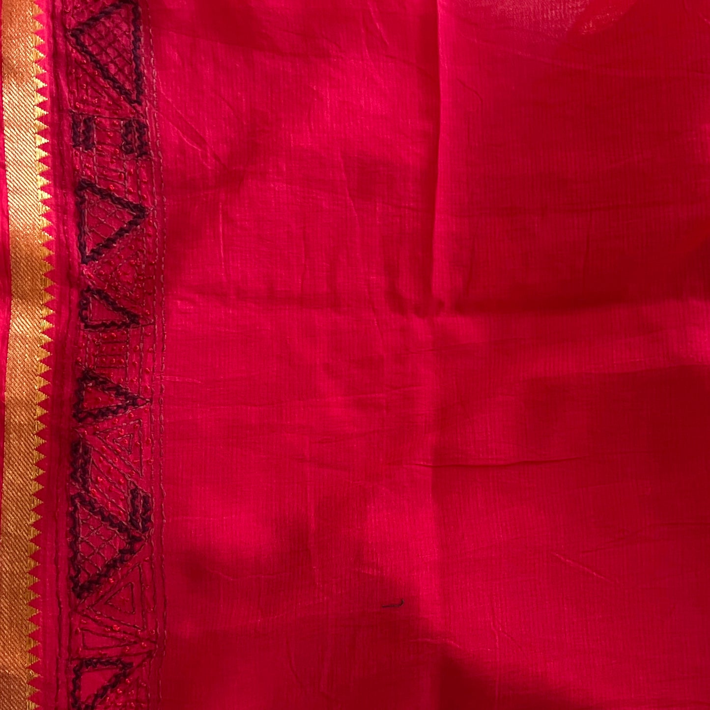 HANDLOOM COTTON CHANDERI SAREE