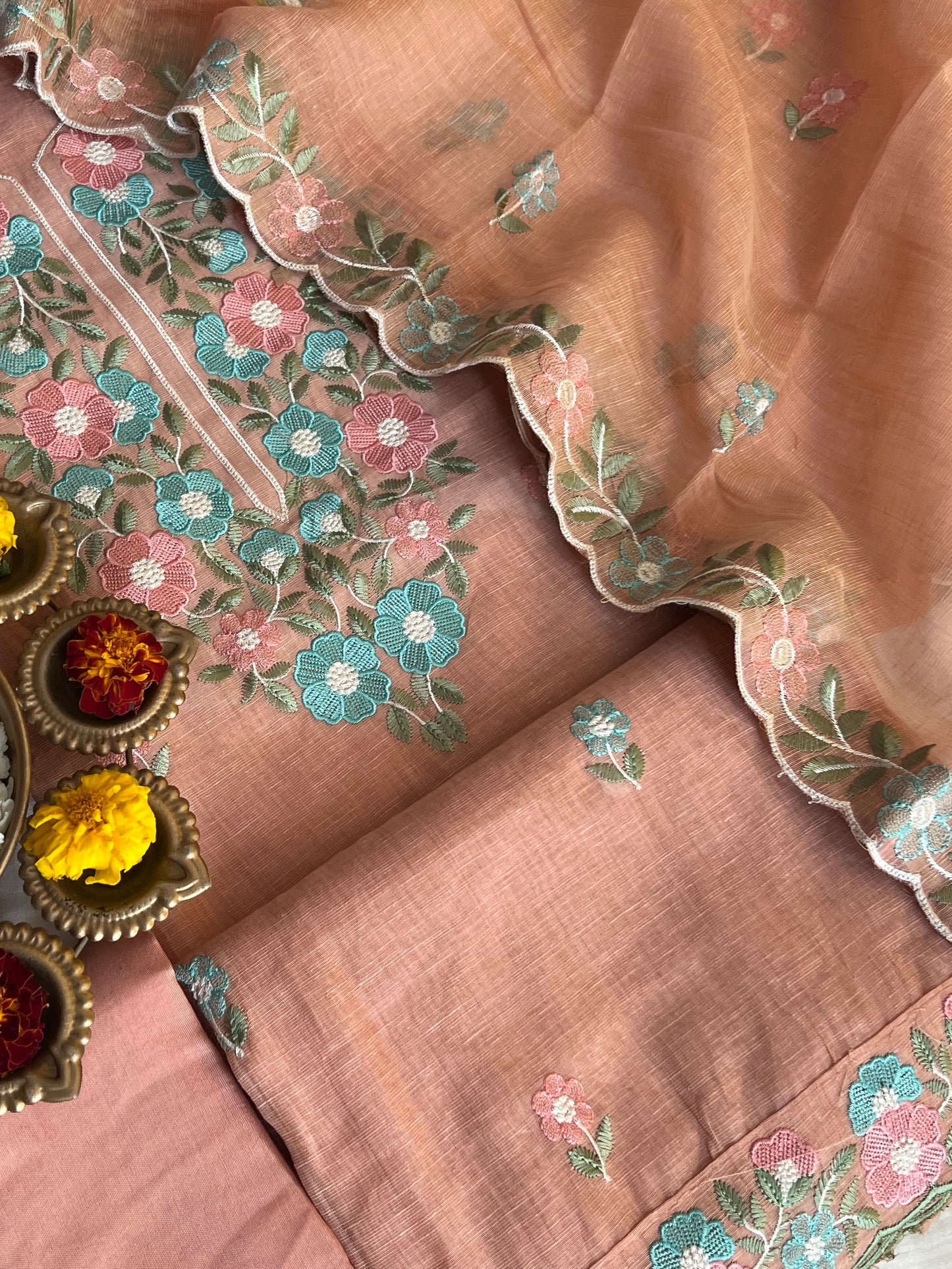 LINEN JAMDANI SUIT