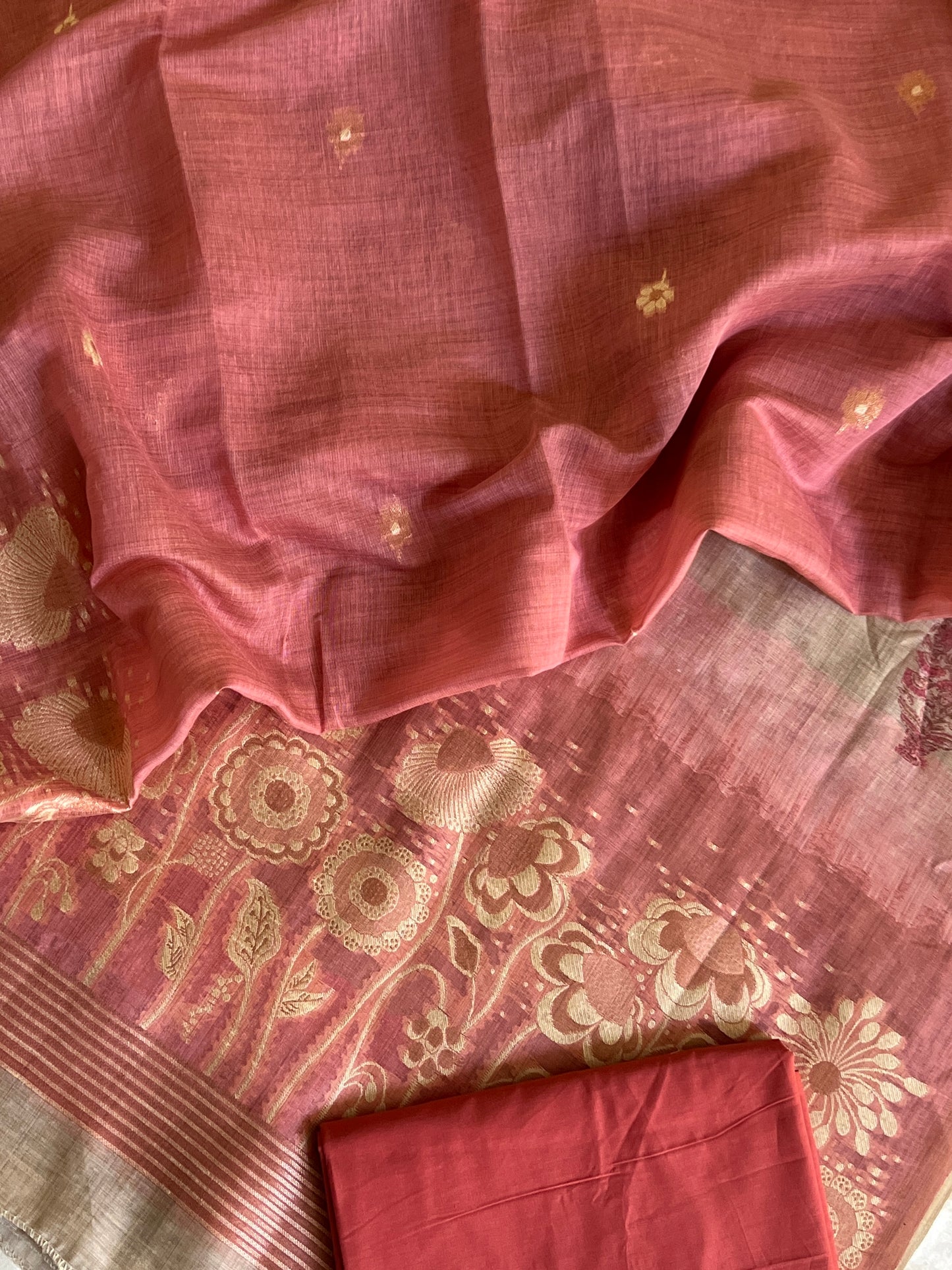 SLUB CHANDERI SUIT (PH7428)