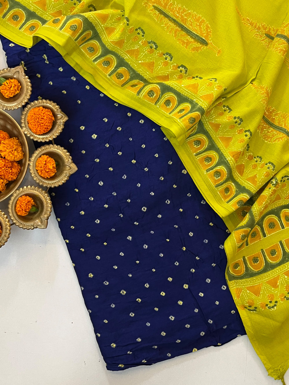 COTTON BANDHANI SUIT (PH9412)