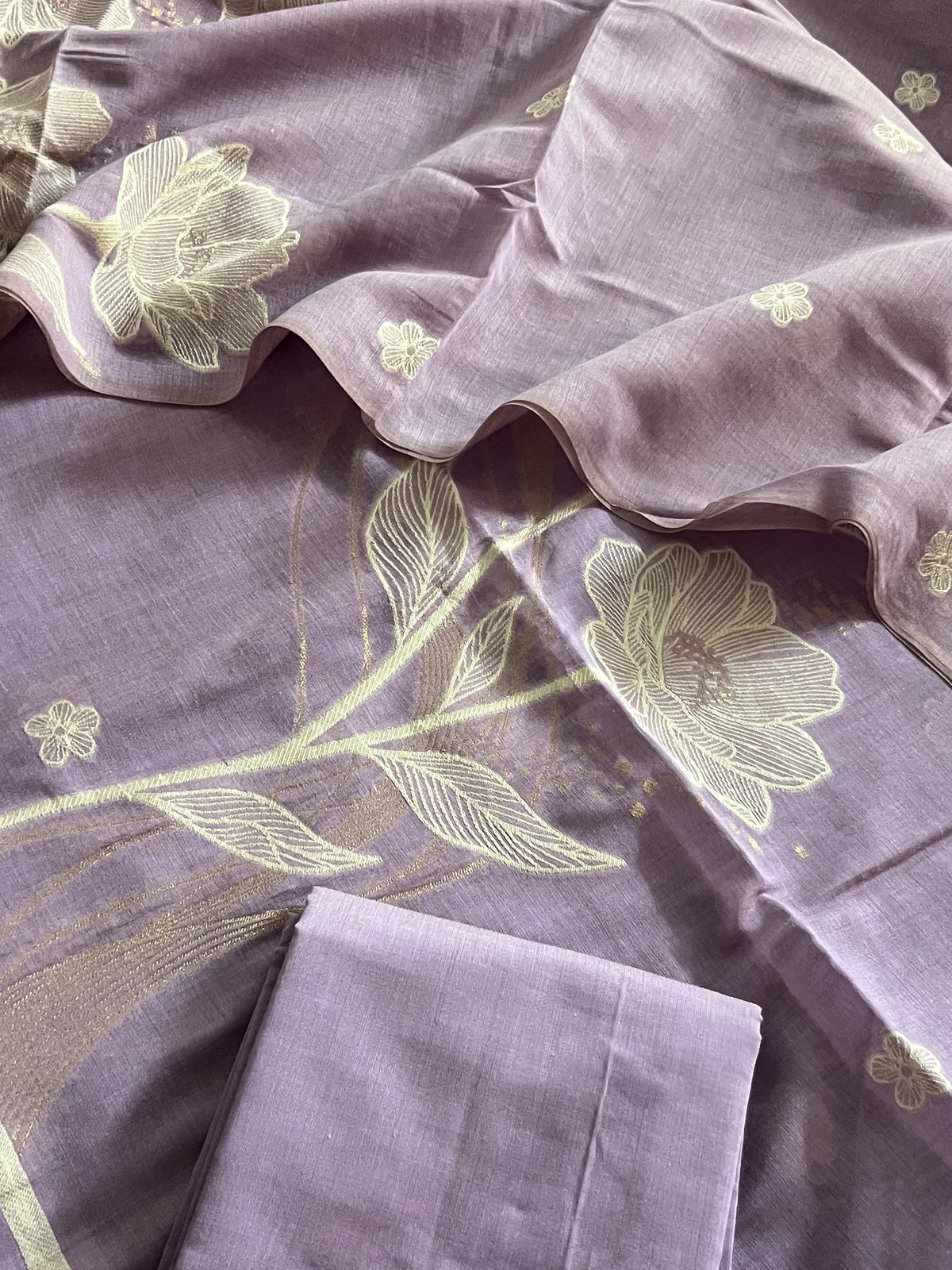 SLUB CHANDERI SUIT (PH9457)