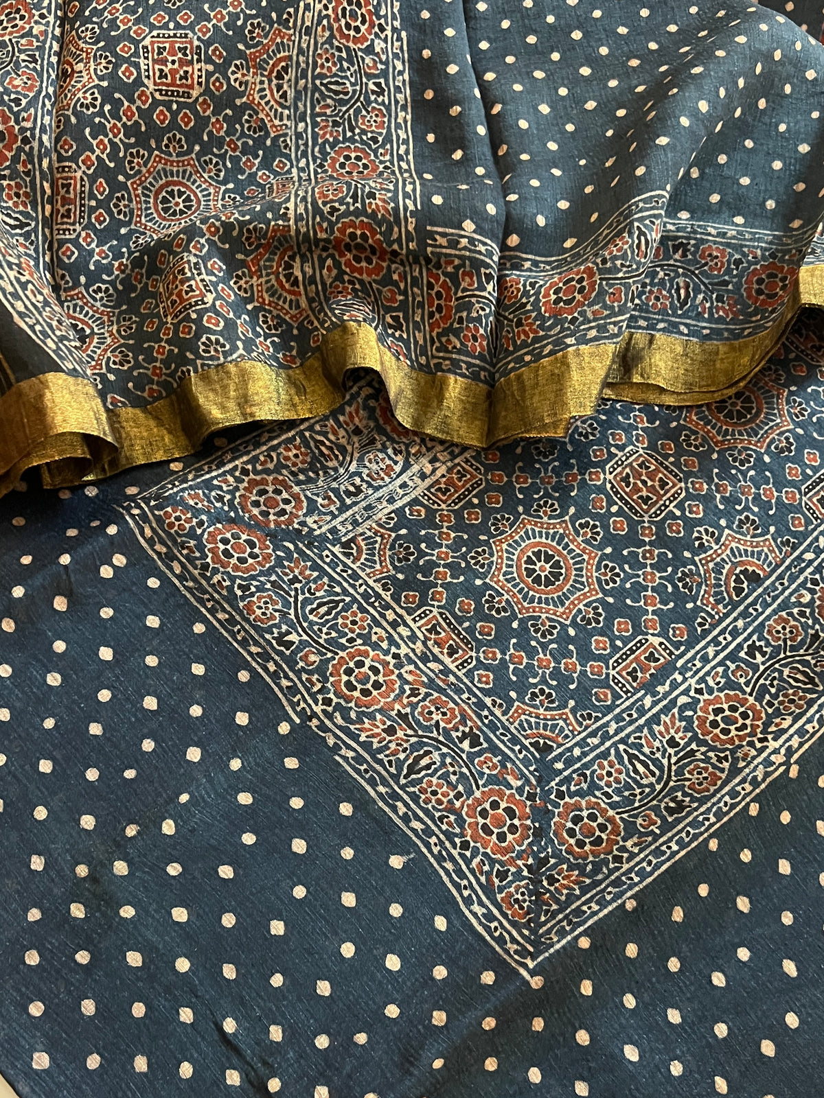AJRAKH LINEN SILK SUIT (PH9594)