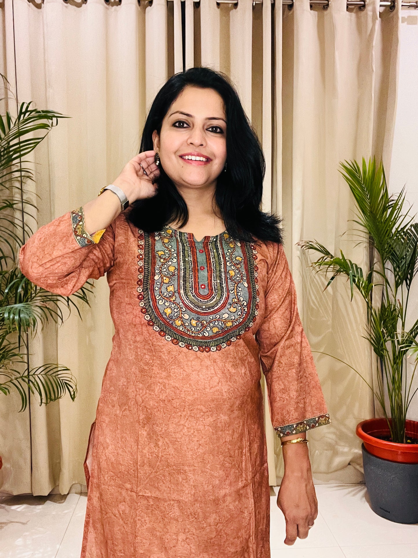 COTTON KALAMKARI KURTI