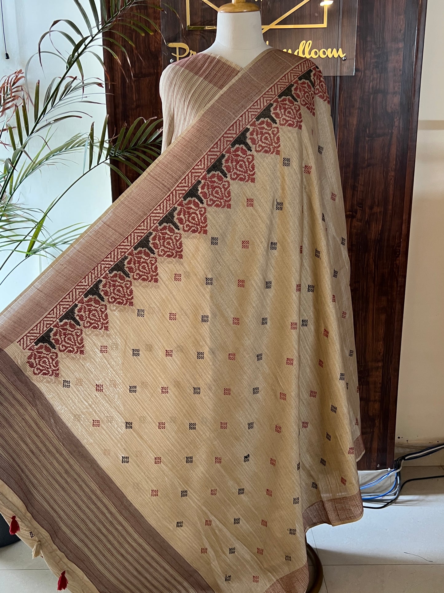 GICHA CHANDERI EMBROIDERED SAREE (4451)