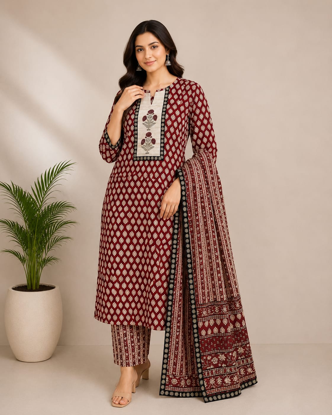 COTTON STITCHED SUIT (PH6090)