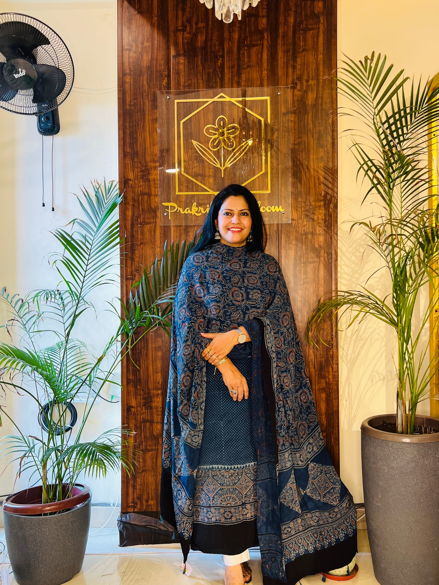 AJRAKH GEORGETTE SUIT (PH2197)