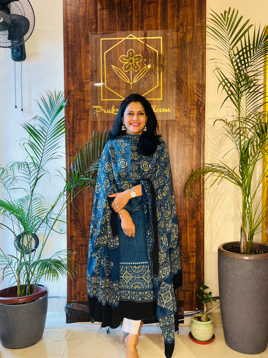 AJRAKH GEORGETTE SUIT (PH2198)