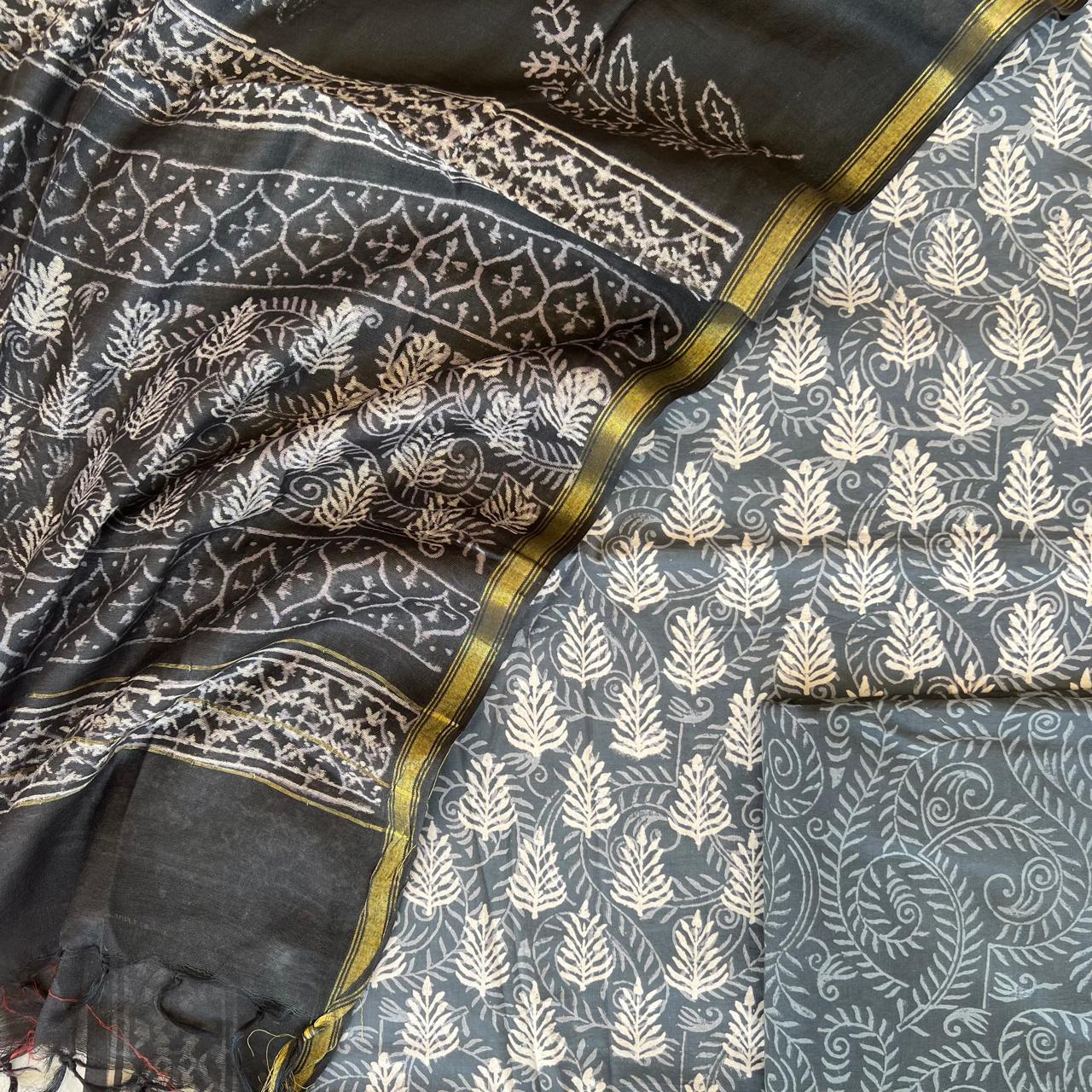 COTTON BLOCK PRINT SUITS