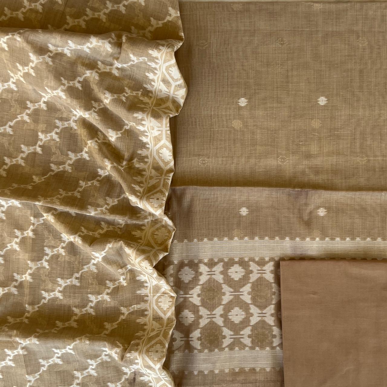 SLUB CHANDERI JAMDANI SUITS