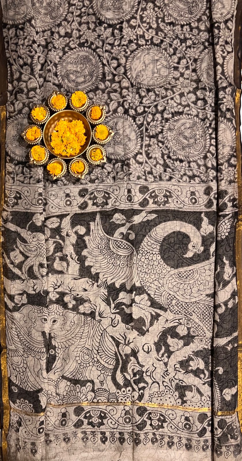 KOTA DORIYA KALAMKARI PRINT SAREE