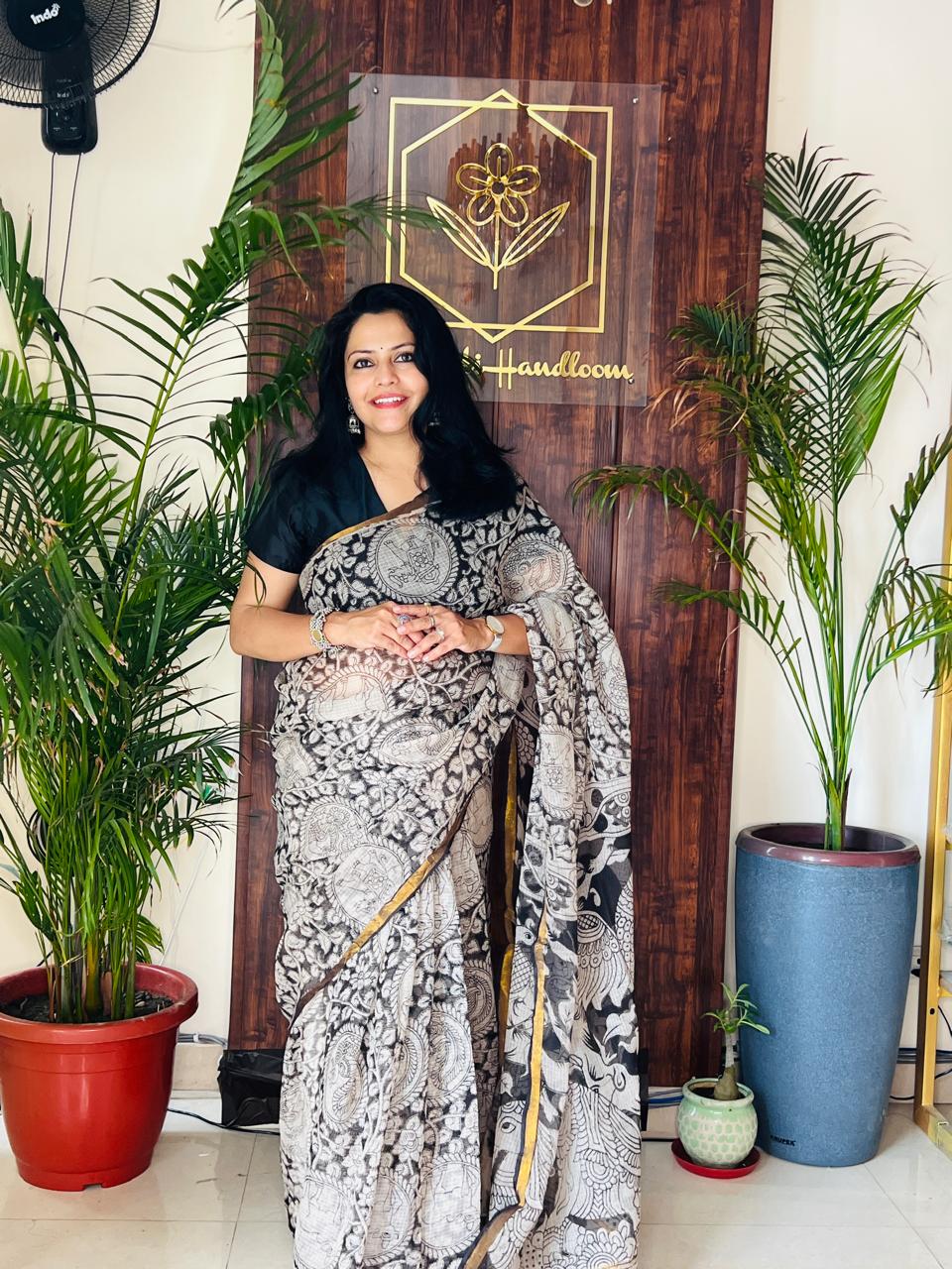 KOTA DORIYA KALAMKARI PRINT SAREE