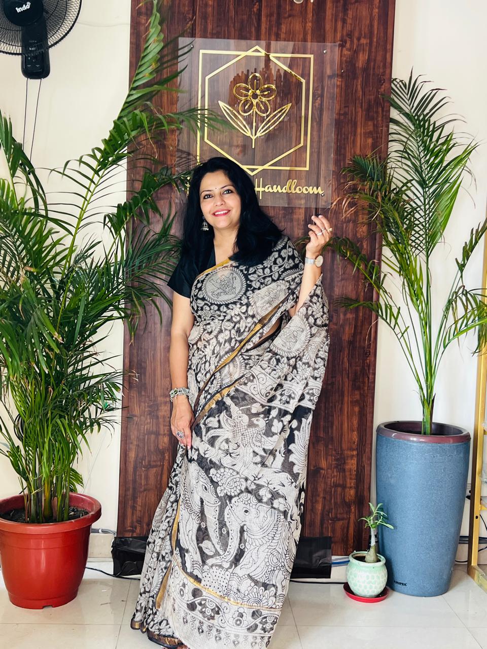 KOTA DORIYA KALAMKARI PRINT SAREE