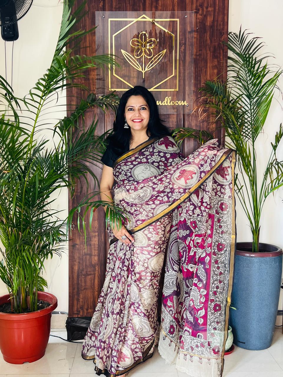 KOTA DORIYA KALAMKARI PRINT SAREE