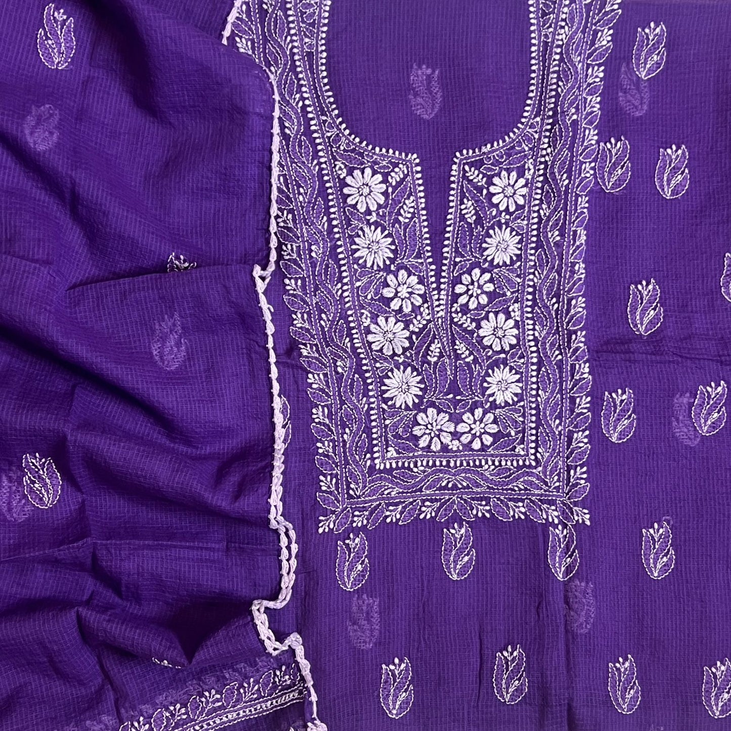 CHIKANKARI KURTA WITH DUPATTA