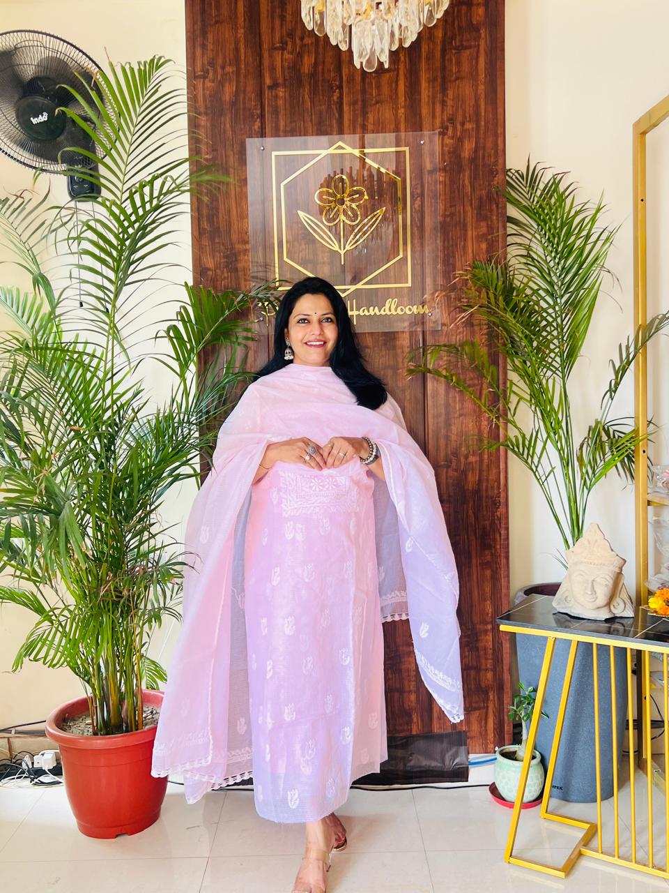 CHIKANKARI KURTA WITH DUPATTA