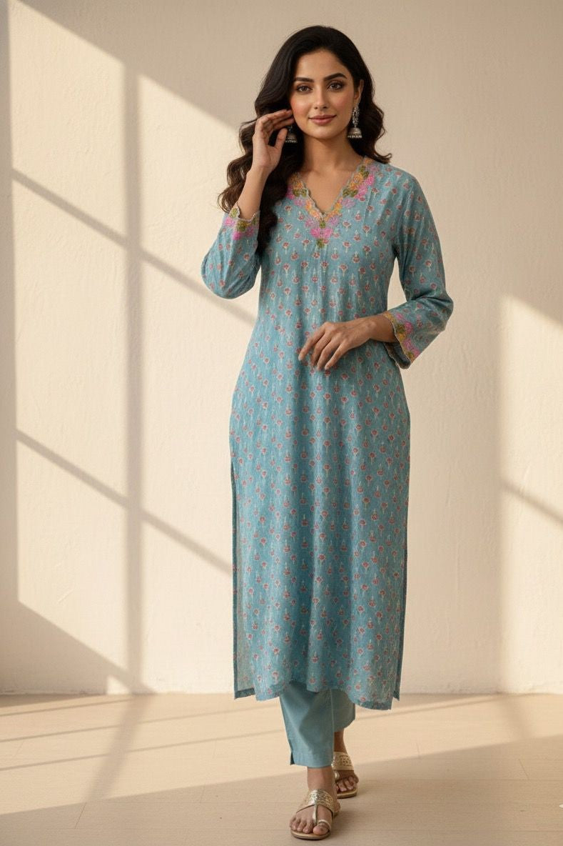 COTTON BLOCK PRINT KURTI