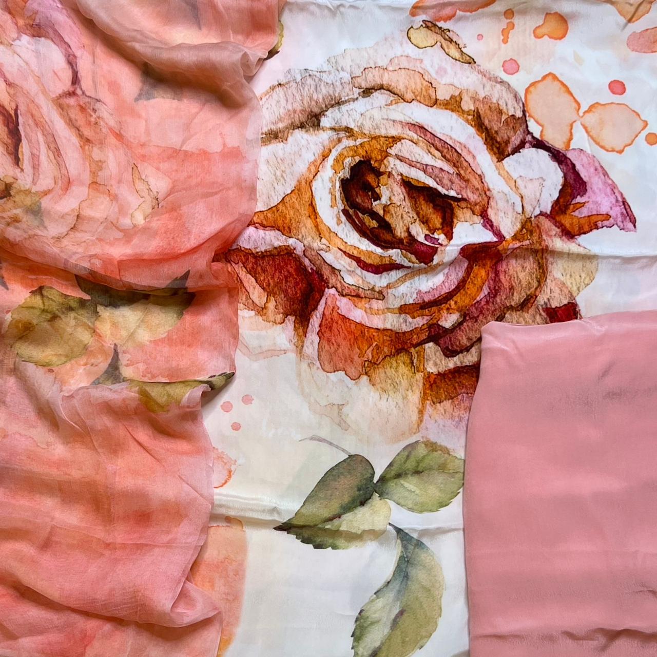 FINE CREPE DIGITAL PRINT SET