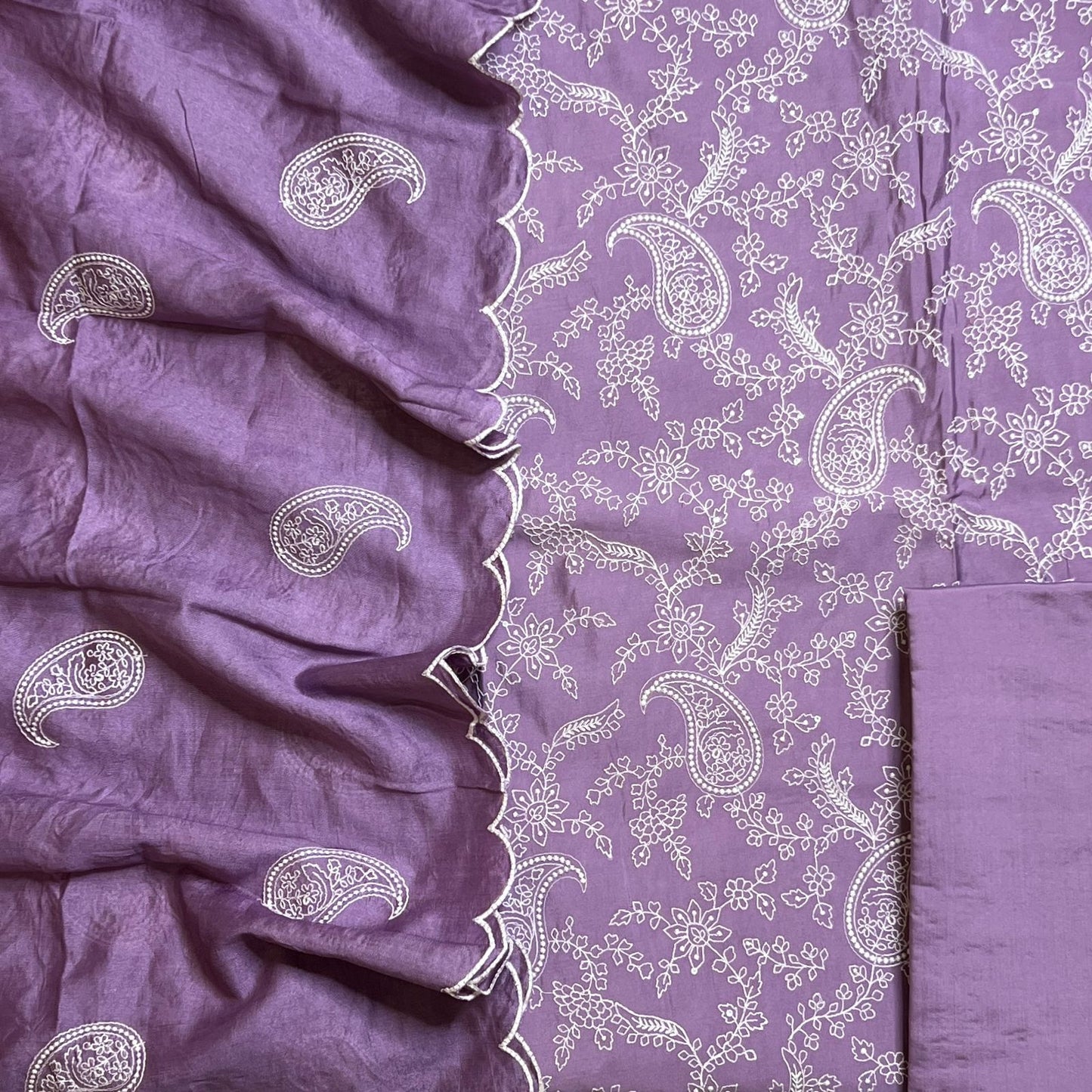 CHANDERI SILK THREE PIECE SET