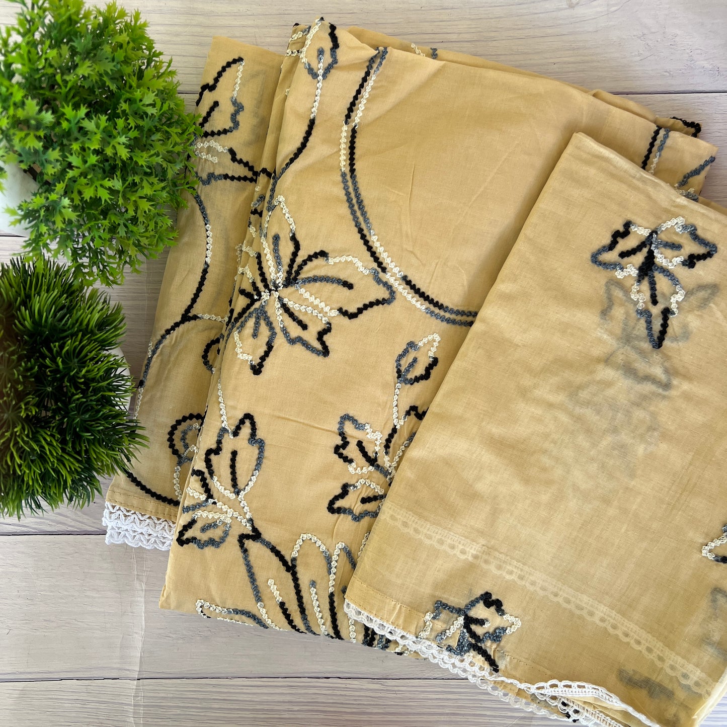 COTTON EMBROIDERY SUIT