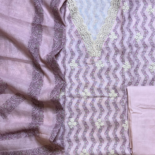 SEMI LINEN THREE PIECE SET