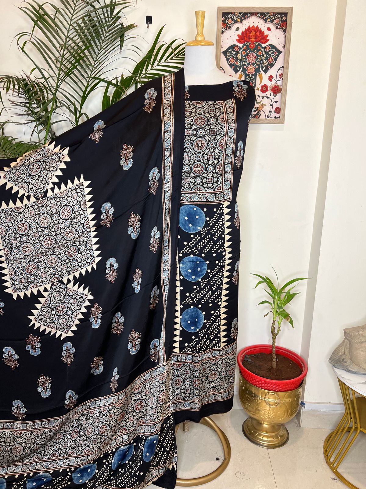 AJRAKH MODAL SILK SUIT