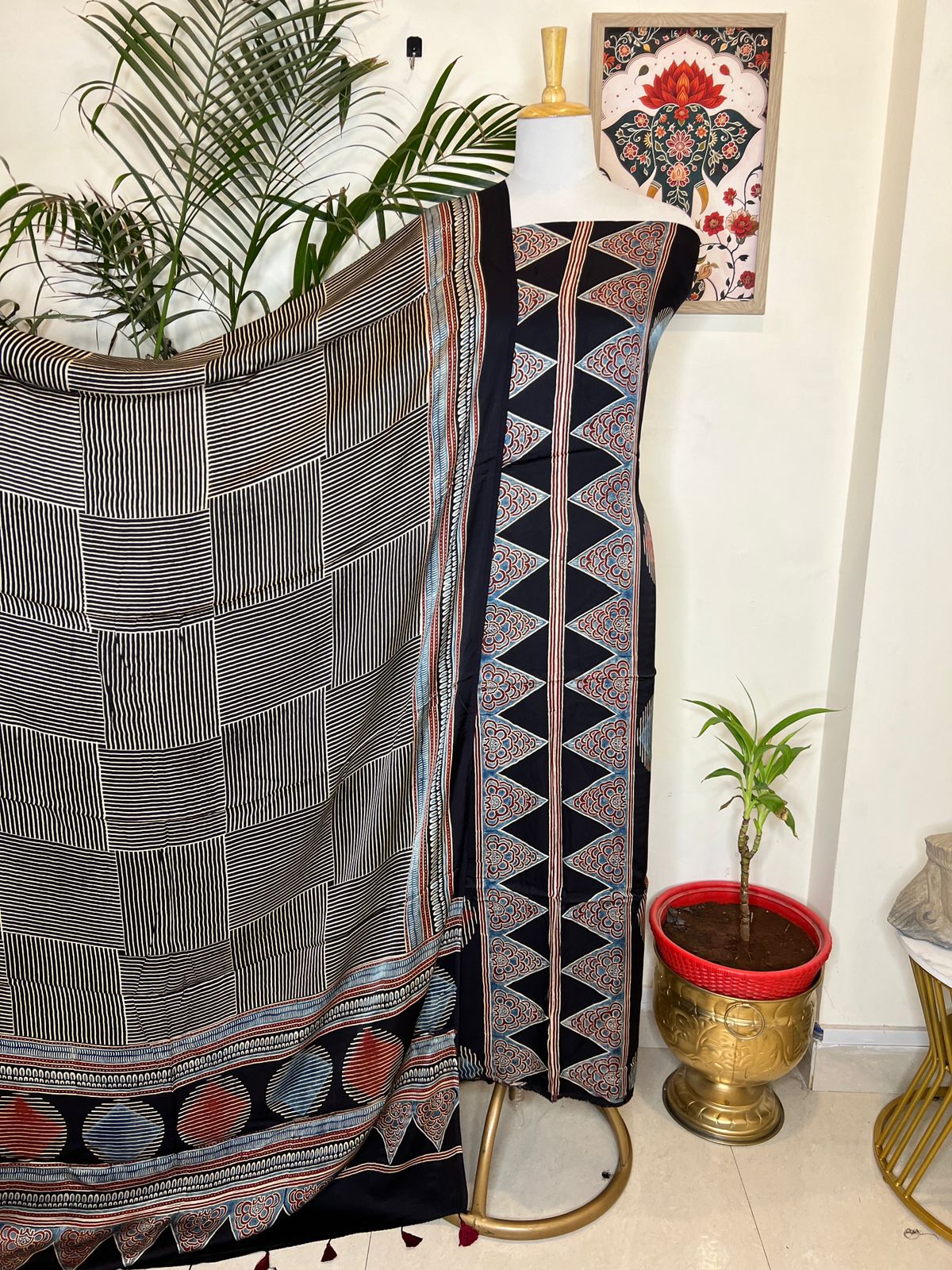 AJRAKH MODAL SILK SUIT