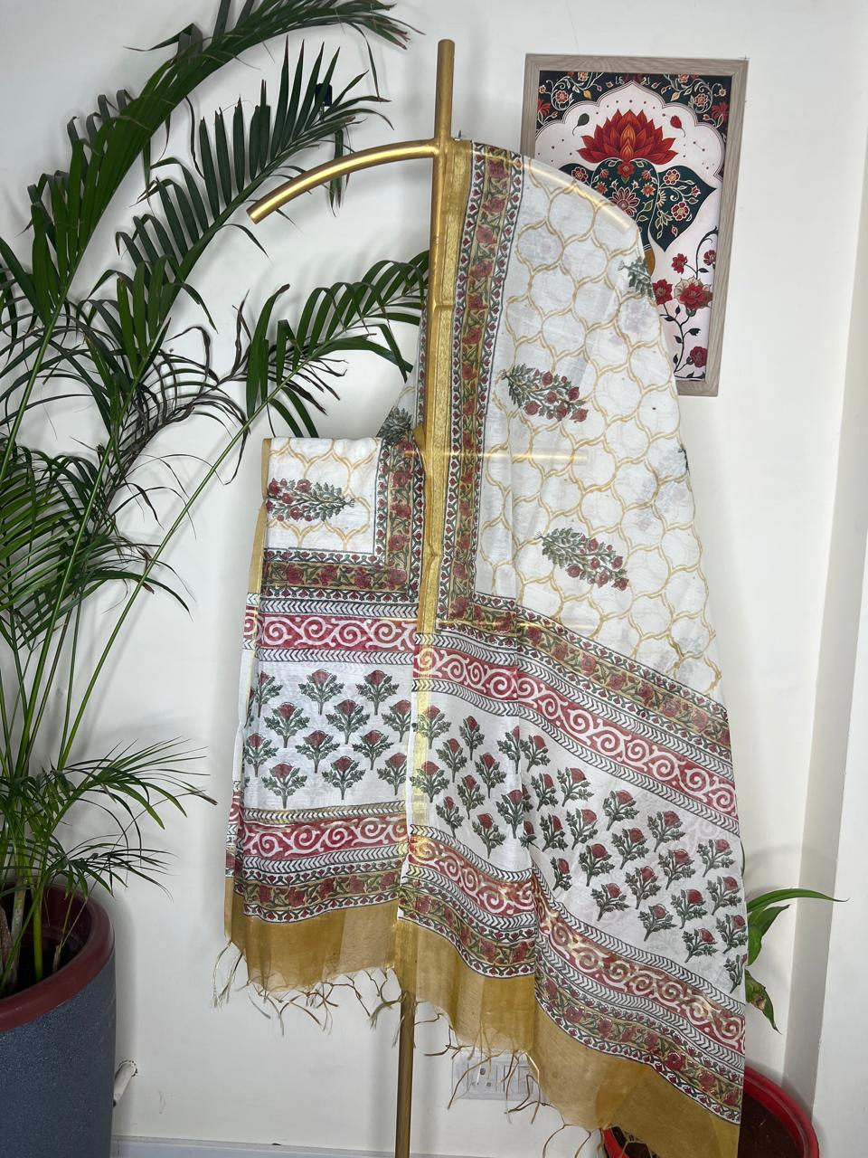 COTTON CHANDERI DUPATTA
