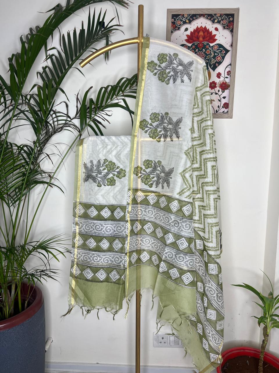 COTTON CHANDERI DUPATTA