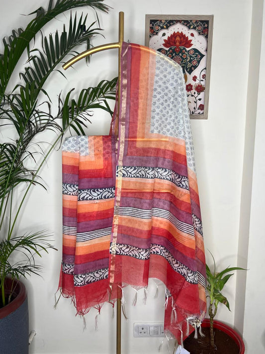 COTTON CHANDERI DUPATTA