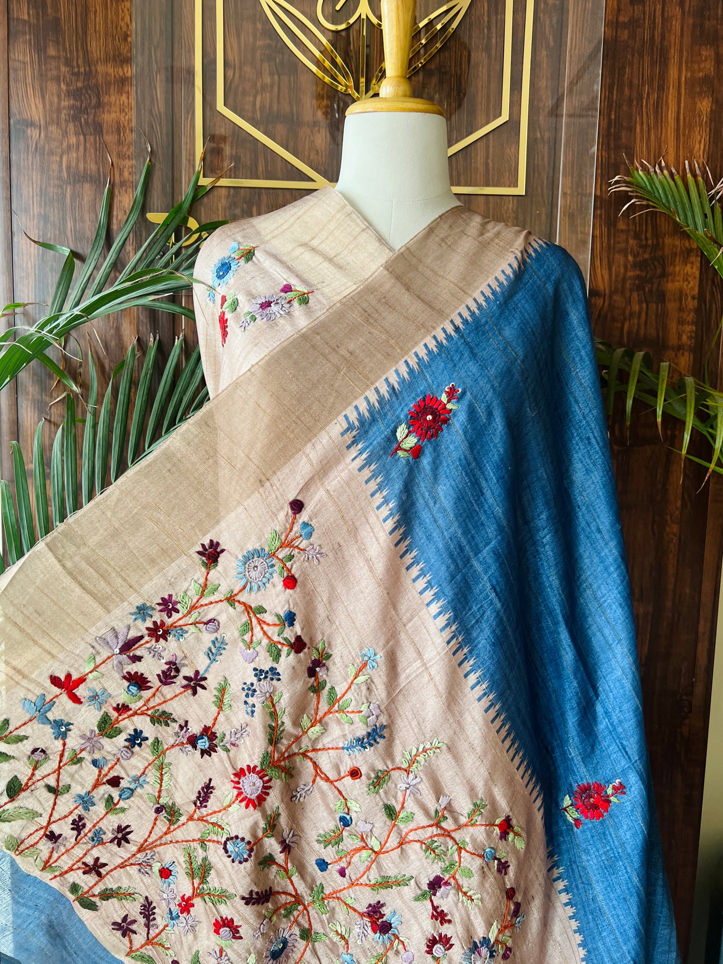 SEMI TUSSER SAREE (PH4392)