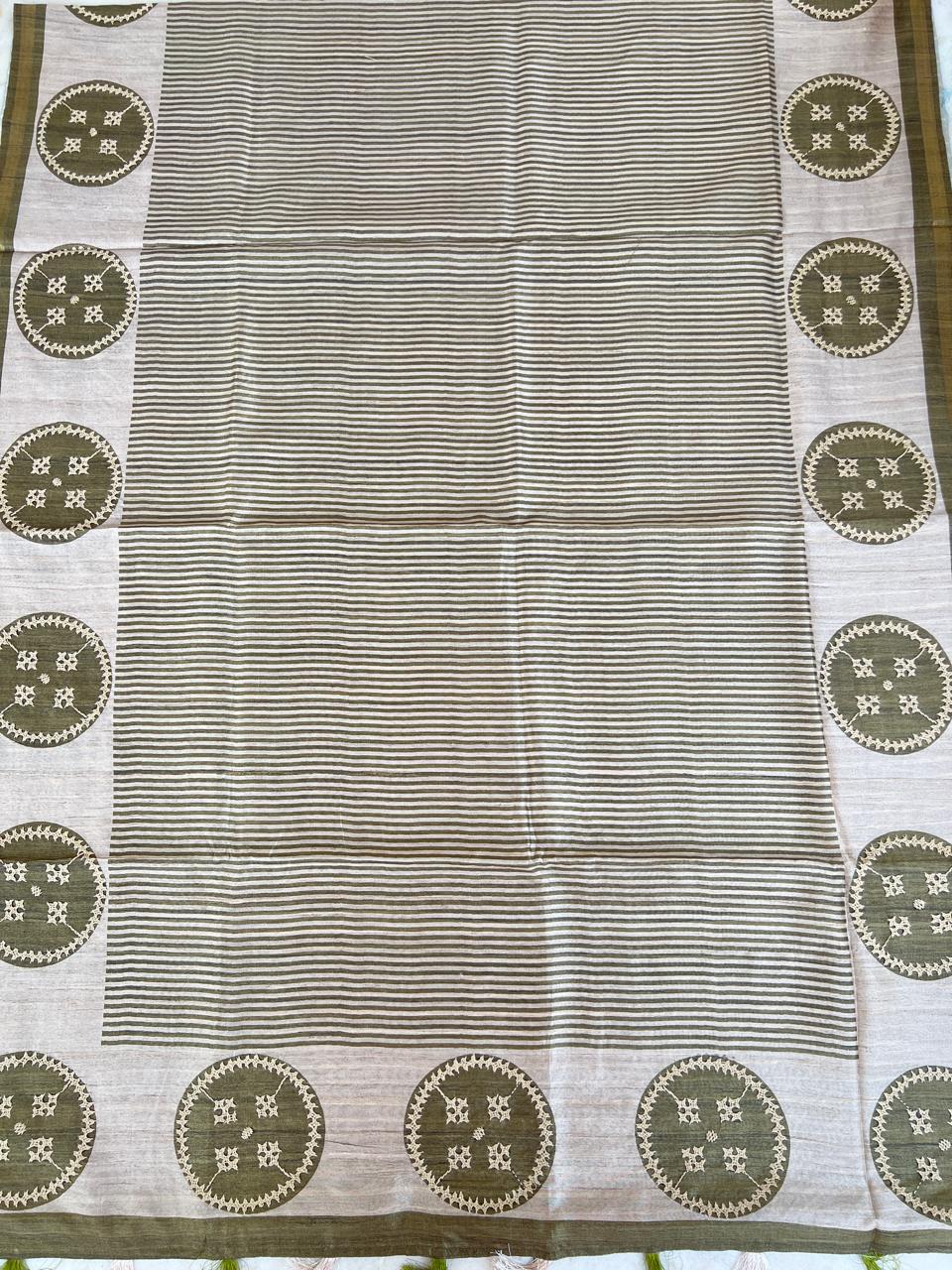 FINE SEMI TUSSER SAREE