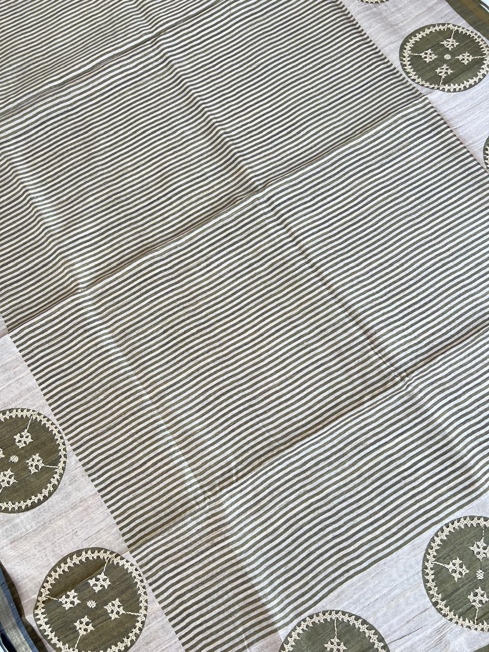 FINE SEMI TUSSER SAREE