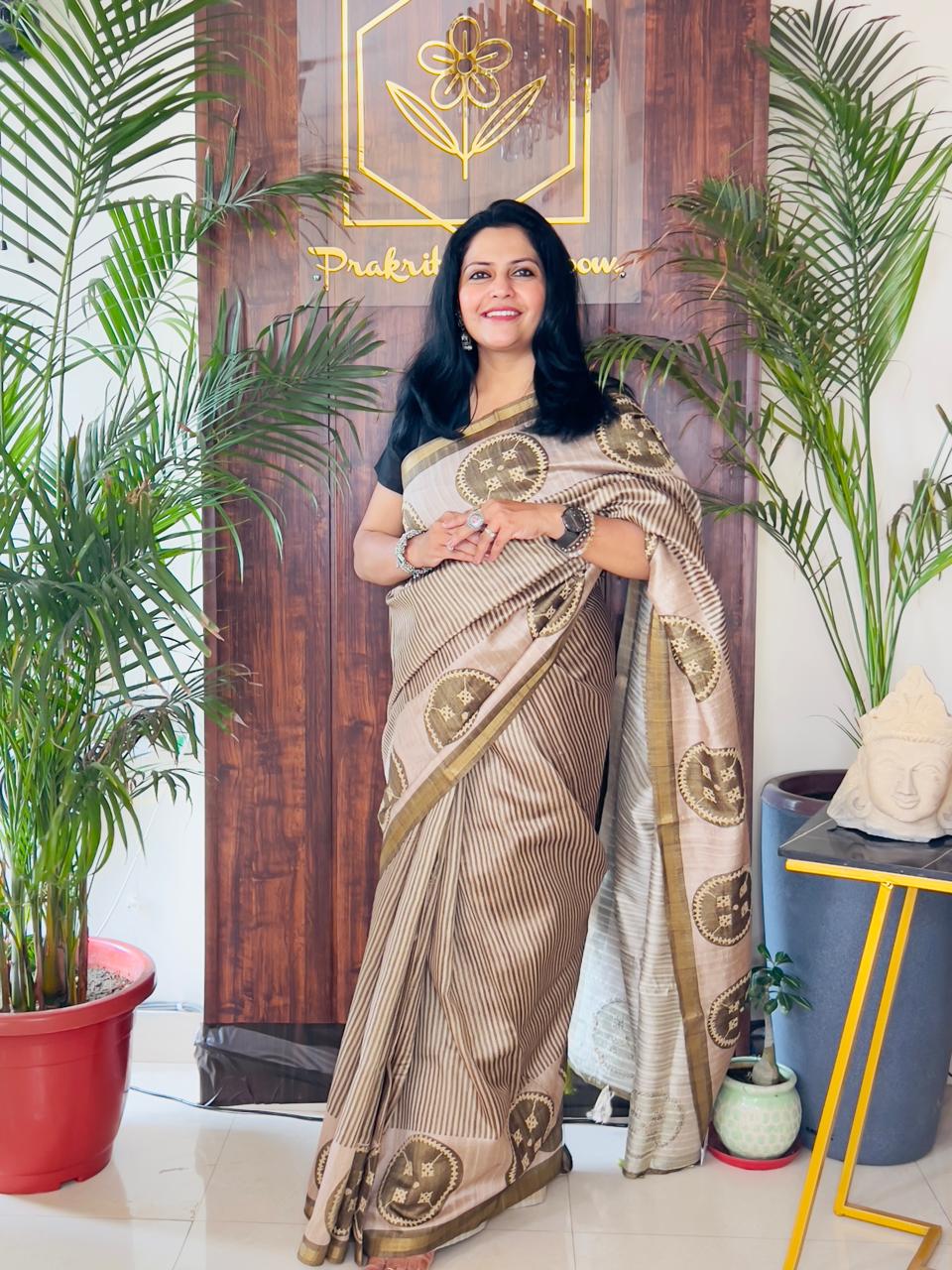 FINE SEMI TUSSER SAREE