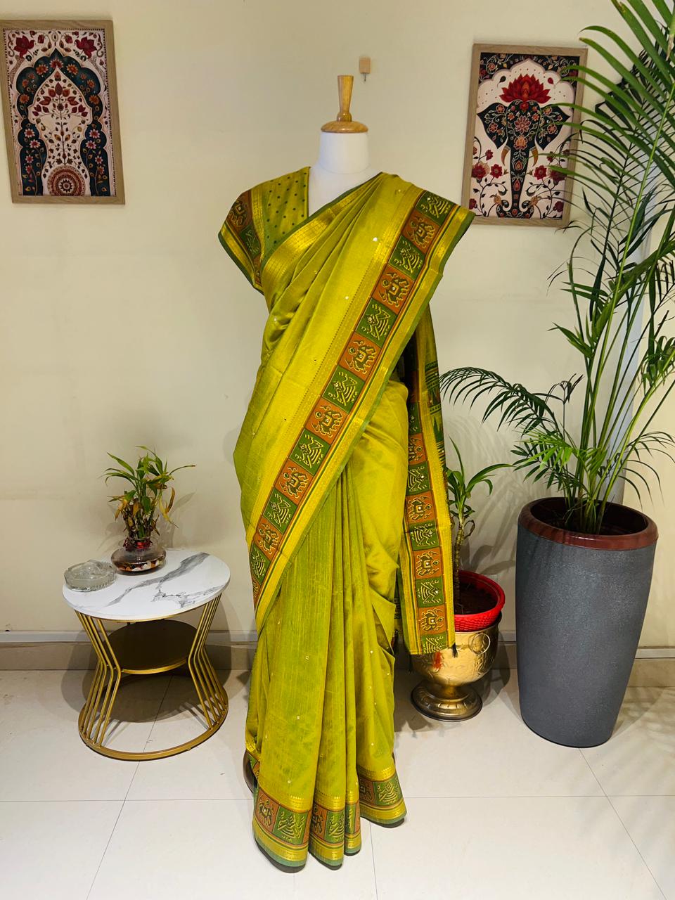 FINE SEMI TUSSER SAREE