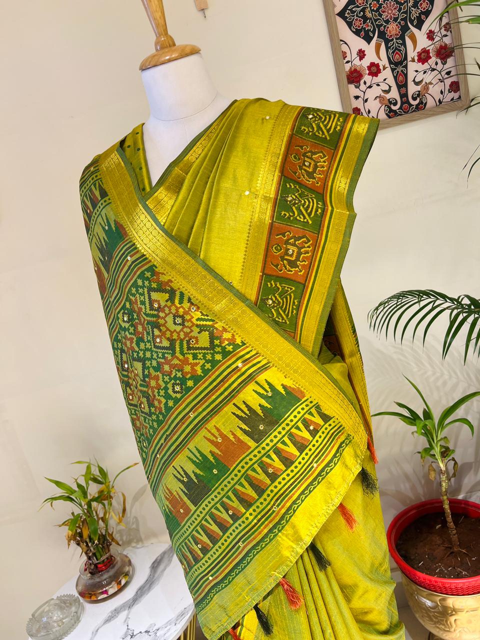 FINE SEMI TUSSER SAREE