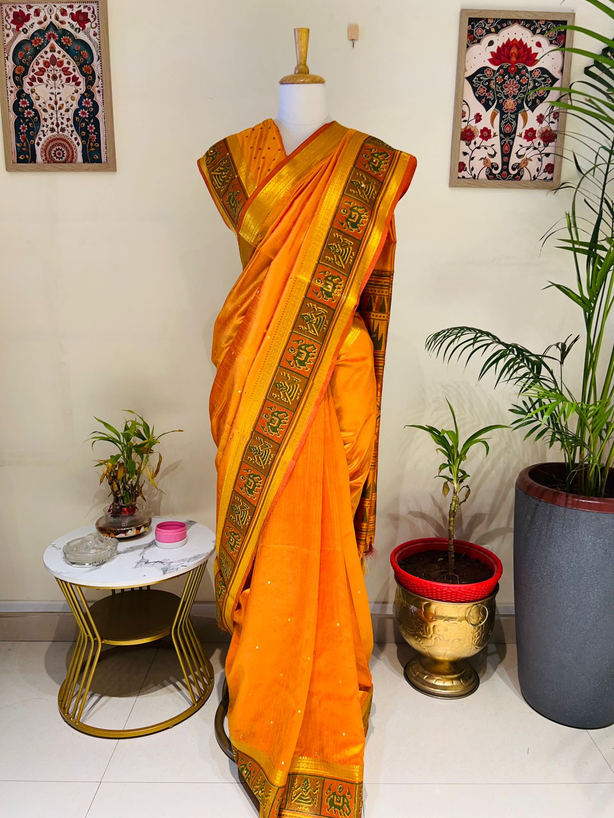 FINE SEMI TUSSER SAREE
