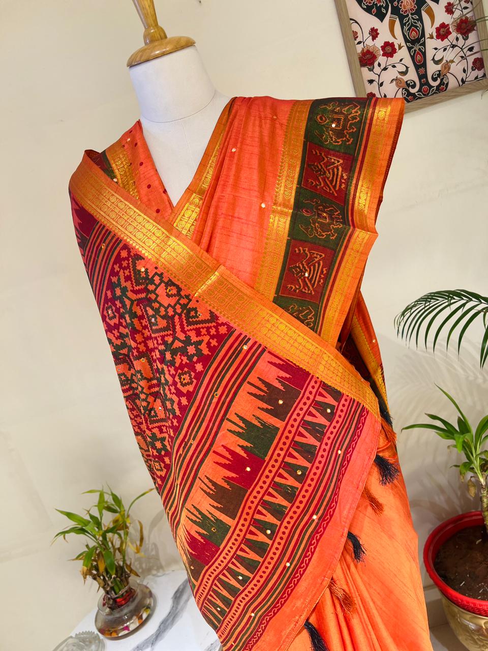 FINE SEMI TUSSER SAREE