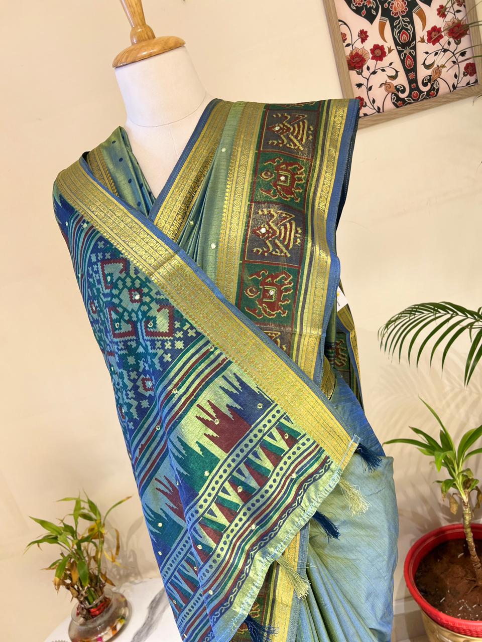 FINE SEMI TUSSER SAREE