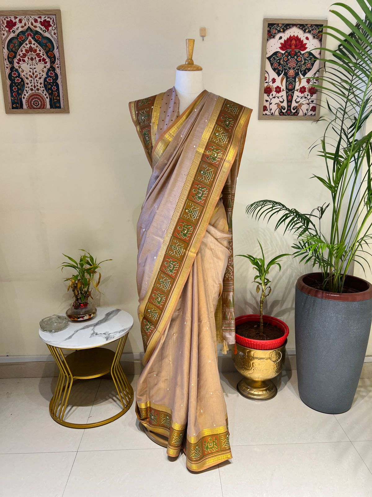 FINE SEMI TUSSER SAREE