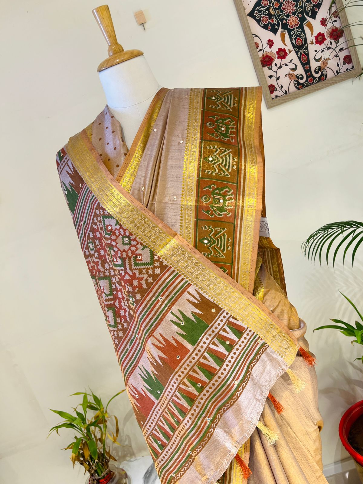 FINE SEMI TUSSER SAREE